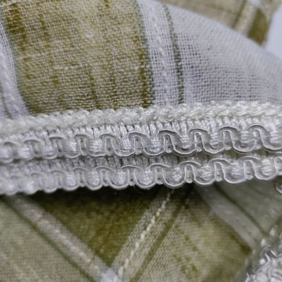 S. Lichtenburg & Co. NWT Sage Plaid Country Kitchen Tier Curtains Valance Panels - Picture 8 of 9